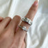 Couple Ring Set - Adjustable Size - Pure Sterling Silver (Chandi) - 5A Cubic Zircon - Certificate